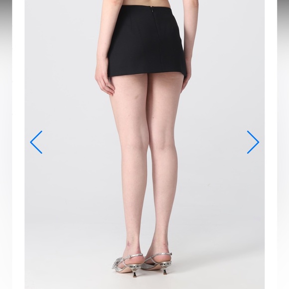 AREA NYC Black Deco Bow Slit Miniskirt - NWT- size 6 - Picture 12 of 17